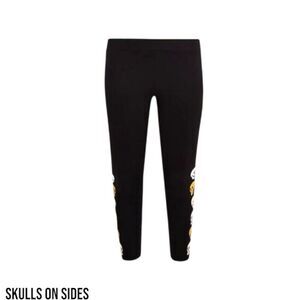 TORRID BLACK SIDE BOLT SKULL LEGGINGS SIZE 2X